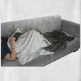 thumbnail image 6 of Boston Soft Flannel Fleece Throw Blanket, Aerial View of Massachusettsd Vanished Style Grungy Illustration, Cozy Plush for Indoor and Outdoor Use, 60" x 80", Dimgrey Black and Grey, by Ambesonne, 6 of 6