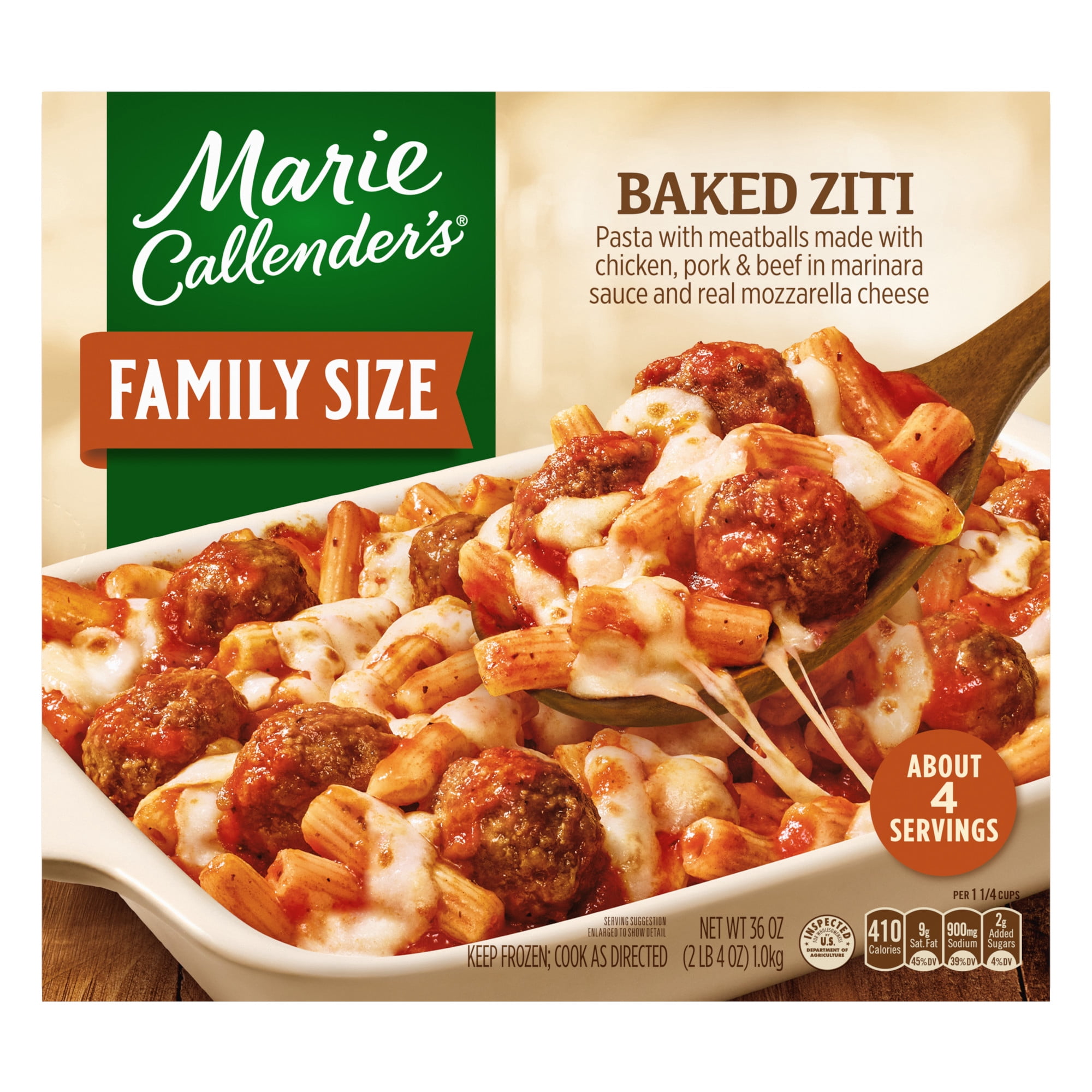 Marie Callender's Baked Ziti, Family Size, Frozen Meal, 36 oz.