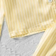 thumbnail image 4 of Agkizg Toddler Baby Girls Summer Pajama Sets,Sleepwear for Kids,Fashion Casual Solid Long Sleeved Top and Pants Two-piece Set Yellow 9 Years, 4 of 5