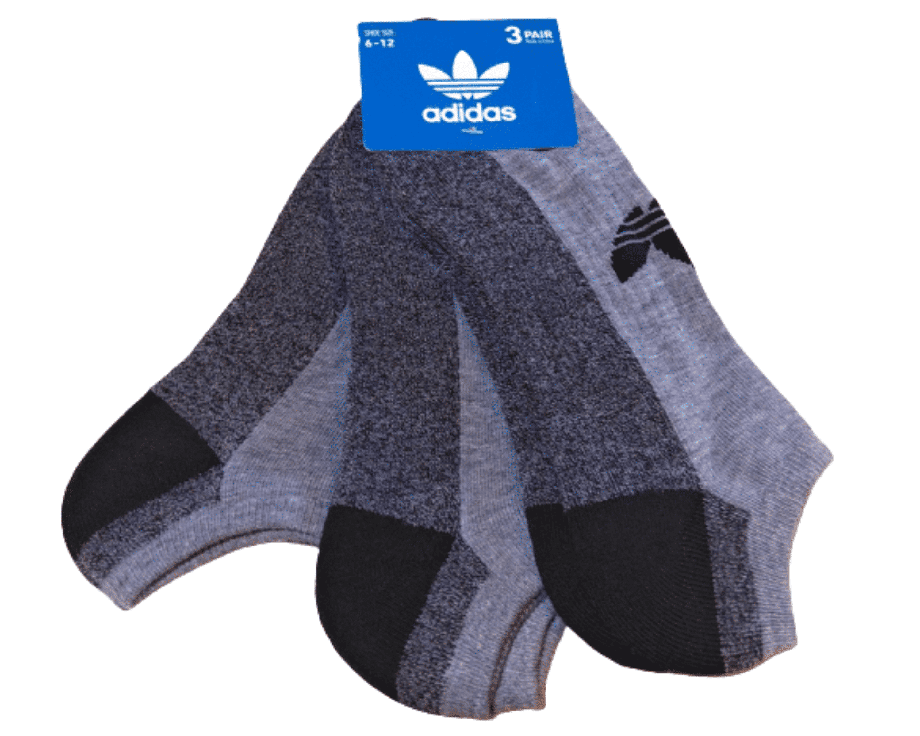 Adidas Men's No Show Socks Trefoil Size 612 3 Pairs