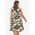 thumbnail image 2 of Ellos Plus Size Stretch Jersey Knit Sleeveless Scoop Neck Fit And Flare Dress, 2 of 6