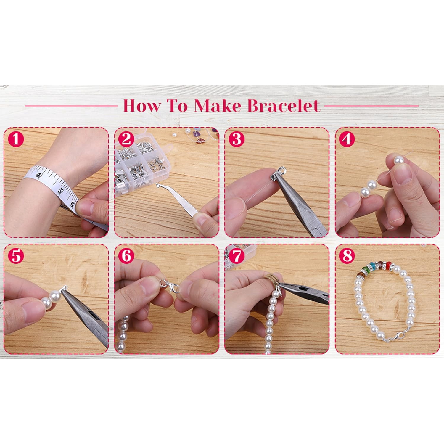 Jinerra Jewelry Making Supplies Kit with Tools, Wires, Findings for Jewelry Repair and Beading