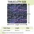 thumbnail image 2 of Math Equations Chemistry Symbols Black Pattern Square Fitted Tablecloth with Elastic Edge,Square Table Cover,Washable Elastic Table Cover for Home Kitchen Party Decor 36"x36", 2 of 6