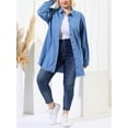 thumbnail image 2 of Camisas de talgrande pamujer Camide mezclilcon botones de cambray Azul 5X, 2 of 7