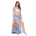 thumbnail image 2 of FORMRS Womens Beach Sarong Semi-Sheer Bikini Wrap Skirt Swimsuit Cover-ups, Blue Goldfish, 2 of 7