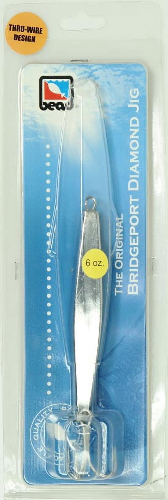 Bead Bridgeport D4X3 Diamond Jig 6 oz with Treble Hook Fishing Jig