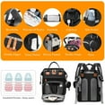 thumbnail image 3 of Baby Diaper Bag Backpack with Changing Station,Waterproof 30L Large Capacity Portable Travel Bag for Moms Dads,Insulated Milk Pocket &USB Charging Port,Black, 3 of 7