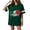 Dark Green Short Sleeve, variant on Mexico Soccer Jersey for Women Crew Neck Country Name Print Classic Tops Short Sleeve Comfy National Flag Color Block Print Tshirt Spain Brazil Argentina France Germany Portugal Dark Green M