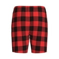 thumbnail image 5 of Fotbe Buffalo Plaid Red Black Pajama Shorts for Men, Men's Pajama Bottoms, Sleepwear,Short Pajama Pants-4X-Large, 5 of 9