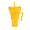 yellow, variant on Popcorn & Drink Combo Cup, PP Dual Compartment Snack and Beverage Holder, 6.54 in Height Multi-Use Movie Night Sharing Cup with Straw-Compatible Design for Home, Picnic & Theater Use