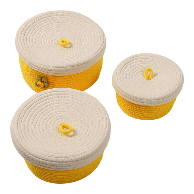 3Pcs Cotton Rope Baskets, Blanket Basket For Living Room Baby Laundry Basket For Blankets, Bedding, Clothes And Toys