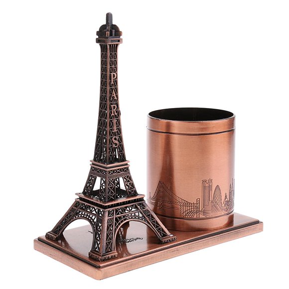 Organizador de Escritorio, Estuche para Lápices, Estuche para Lápices, Modelo , Decoración para hogar, Muebles en Miniatura, Re - Cobre rojo Yotijar Organizador de escritorio con soporte para bolígrafo