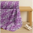 thumbnail image 4 of Soimoi Purple Cotton Poplin Fabric Leaves,Periwinkle & Camellia Floral Print Fabric by the Yard 56 Inch Wide, 4 of 7