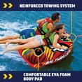 thumbnail image 2 of WOW Sports Big Thriller Deck Tube - 1-2 Person, 340 lb Capacity, Inflatable Boat Tube, 2 of 5