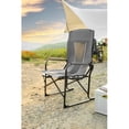 thumbnail image 3 of Camping Directors Chair, Heavy Duty,Oversized Portable Folding Chair with Side Table, Pocket for Beach, Fishing,Trip,Picnic,Lawn Grey, 3 of 14