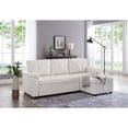 thumbnail image 3 of Laura Reversible Sleeper Sectional Sofa Storage Chaise by HomeStock-Color:White,Fabric:Air Leather, 3 of 10