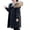 Black, variant on Girls Winter Long Coat Warm Puffer Down Jacket Zip Up Long Sleeve Fa𝗎x F𝗎r Removable Hooded Thick Winter Padded Parka Down Coat Puffer Jacket Snowsuit Cold Gear
