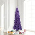 thumbnail image 2 of Vickerman 78" PVC Fir Dura-lit LED Artificial Christmas Tree in Flocked Purple, 2 of 3