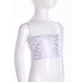 thumbnail image 4 of Jowowha Kids Girls Leopard Print Strapless Tube Ballet Dance Crop Tank Top Gymnastics Sports Vest Silver 150, 4 of 6