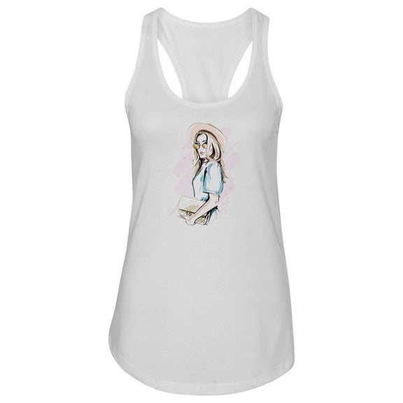 Fashion Lady With Sunglasses Tank Women -Image by Shutterstock, Female x-Small
