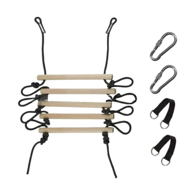 Yinanstore Échelle d'Escalade pour Enfants 5 Sections Échelle Suspendue en Corde pour Carrés Enfant Intérieur