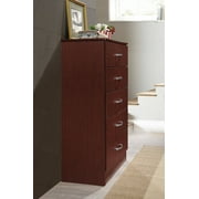 Hodedah 5-Drawer Dresser, Mahogany