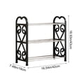 thumbnail image 3 of 3 Tier Plastic Shoe Rack Organizer, Stackable Entryway Shoe Storage for Bedroom Closet Garage, Ventilated Slatted Design Holds Men Women Kids Shoes and Keeps Floor Tidy, 3 of 8