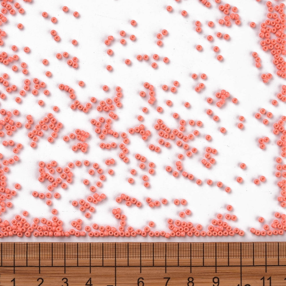 11/0 Grade A Round Glass Seed Beads Baking Paint Light Coral about 48500pcs/pound 2.3x1.5mm Hole: 1mm