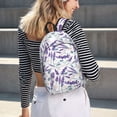 thumbnail image 5 of Disketp Lavender Flowers Mochila de Lona Estampada, Mochila Escolar de Viaje Ligera para Estudiantes y Portátil-Small, 5 of 5