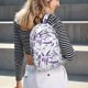 thumbnail image 5 of Disketp Lavender Flowers print Canvas Backpack Lightweight Travel Daypack Student Rucksack Laptop Backpack-Medium, 5 of 5