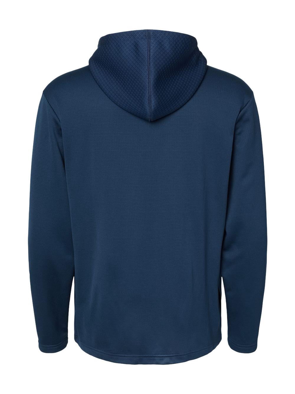 Adidas - Textured Mixed Media Hooded Sweatshirt - A530 - Collegiate Navy - Size: L