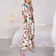 thumbnail image 4 of Bingfone Womens Pajama Sets Watercolor Floral With Butterflies Print,Long Sleeve Loungewear Pajamas Set-X-Large, 4 of 9