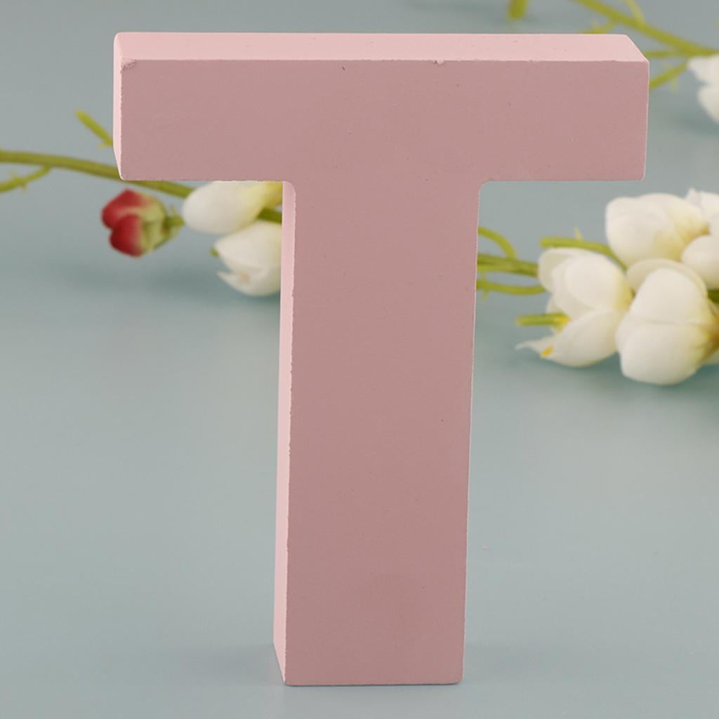 DOLITY 26 Letter Pink Wooden Marquee Letter Alphabet Sign Girl