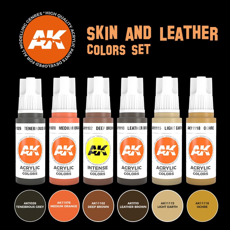 AK-Interactive Skin and Leather Colors Set New