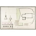 thumbnail image 2 of Workshop of Balthasar Neumann 14x11 Black Ornate Wood Framed Double Matted Museum Art Print Titled: Design for the Parish Church of Merkershausen (1738), 2 of 5