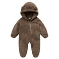 thumbnail image 2 of Caoirhny Baby Jumpsuit, Long Sleeve Hooded Zipper Closure Winter Romper Clothes for Boys Girls, 2 of 9