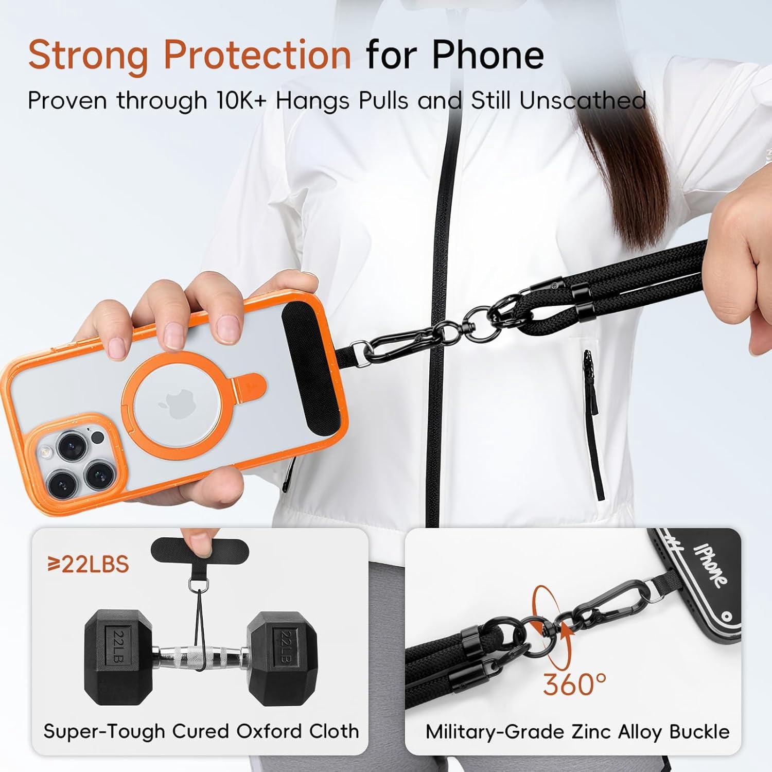 4 Pack Adjustable Phone Lanyard&Wrist Strap,Cell Phone Lanyard Crossbody,Anti Theft Phone Strap,iphone Neck Lanyard