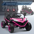 thumbnail image 6 of OTTORD 24 V Ride on Car UTV 2 Seater, 2x200W Electric Car Truck with Metal Frame, Brake&Gas Pedal, EVA Tires,3 Speed (Pink), 6 of 9