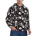 thumbnail image 2 of Lsque Skeleton Pattern Casual Men's Hoodie,Hooded Sweatshirt with Kangaroo Pocket,Pullover Hoodie-Small, 2 of 7