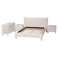 thumbnail image 2 of Baxton Studio Laria White Teddy-Bear Fabric King Size 4-Piece Bedroom Set, 2 of 13