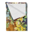 thumbnail image 2 of Watercolor Flower Soft Flannel Fleece Blanket, Soft Colored Spring Flowers and Leaves on Misty Retro Backdrop Nature Art, Cozy Plush for Indoor and Outdoor Use, 50" x 60", Multicolor, by Ambesonne, 2 of 5