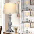 thumbnail image 4 of Lamp Cinkeda vintage de 74 cm, juego de 2 puertos USB y toma de corriente alterna, 4 of 7