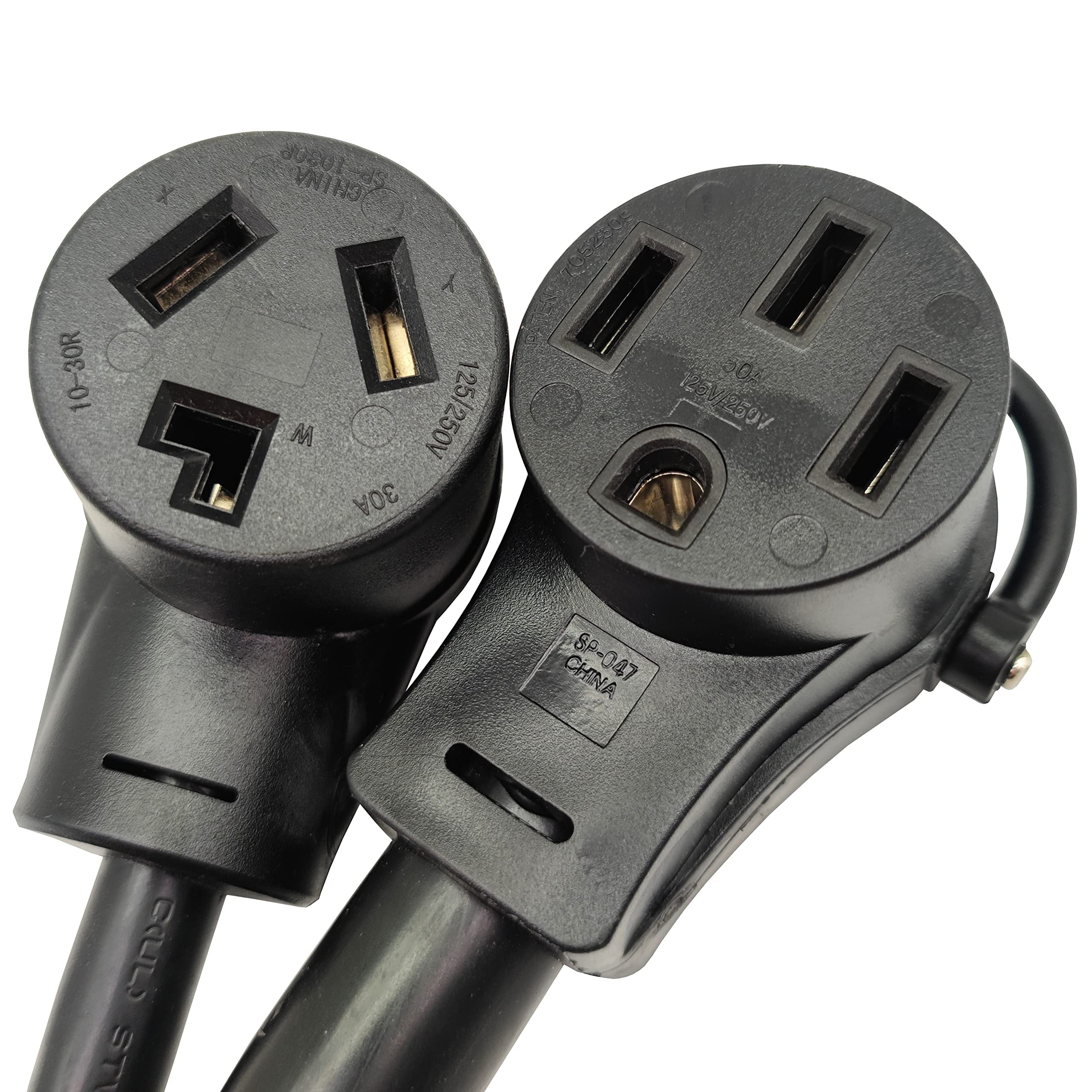 Parkworld 64262 NEMA 14-50P to 10-30R & 14-50R Splitter for 4-Prong RV or EV Charger (3 Feet)