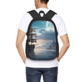 thumbnail image 5 of Balery Moonlit Sea Sailboat Backpack for Men and Women - Durable 600D Oxford Cloth -Large Capacity, Water-Resistant School, Travel, and Hiking Bag, 5 of 7
