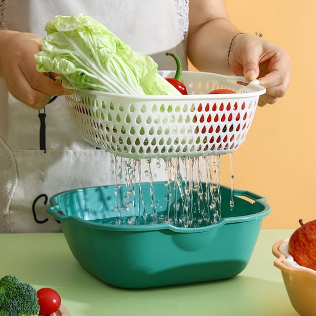 Oliegs Heated Blanket 6 PCS Kitchen Washing Bowl And Strainer Set Multifunctional Double Layered ?????????? Basin And For Fruit Vegetables 6 PCS Kitchen Washing Bowl Chocolate