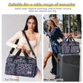 thumbnail image 2 of Bolsa de lona de gimnasio FIORETTO para mujer, color gris leopardo, 37 L de capacidad, 2 of 6