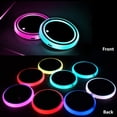 thumbnail image 2 of Luces LED para portavasos de coche, 7 colores que cambian la almohadilla de carga USB Wat, 2 of 5