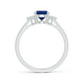 thumbnail image 2 of ANGARA Natural 1.15 Ct Pear Sapphire Ring with Trio Diamond Accents in 14K White Gold for Women (Size-8x6mm) | September Birthstone, Anniversary, Jewelry Gift for Women | Natural Sapphire Ring, 2 of 9