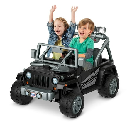 12V Power Wheels Jeep Wrangler Willys Battery-Powered Ride-On Vehicle ...