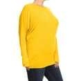 thumbnail image 2 of Women's Plus Size Dolman Long Sleeve Solid Loose Fit Tunic Top, 2 of 4